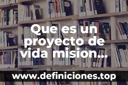 Que es una contextualizacion de un proyecto 6 Que es un proyecto de vida mision vision y metas