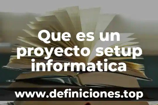 En software que es setup 6 Que es un proyecto setup informatica