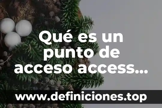 Que es romances modernos 3 Qué es un punto de acceso access point