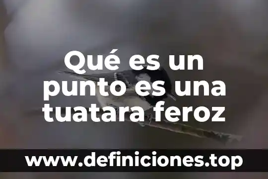 Qué es un punto es una tuatara feroz