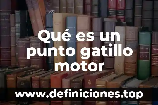 Que es un motor y como funciona 8 Qué es un punto gatillo motor