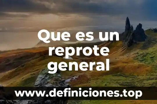 Que es un reprote general