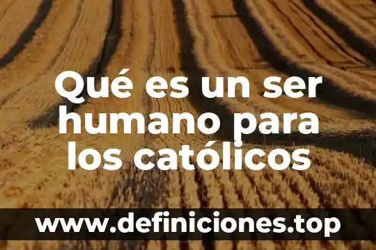 Que es ser un ser humano afectivo 5 Qué es un ser humano para los católicos