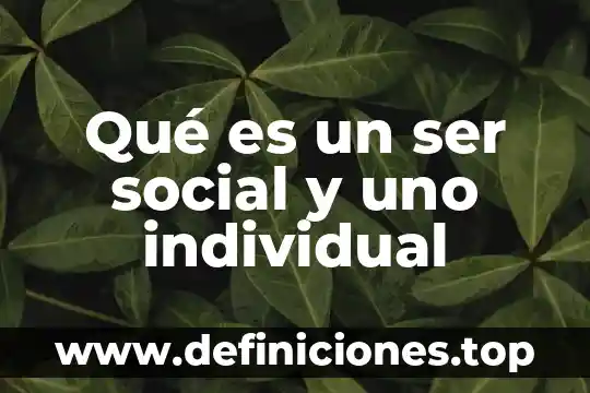 Qué es responsabilidad social e individual 7 Qué es un ser social y uno individual