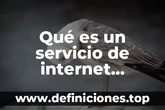 Qué es un servicio de internet definición