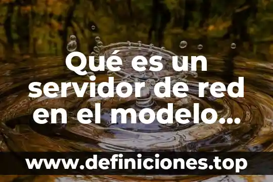 Qué es un servidor de red en el modelo OSI