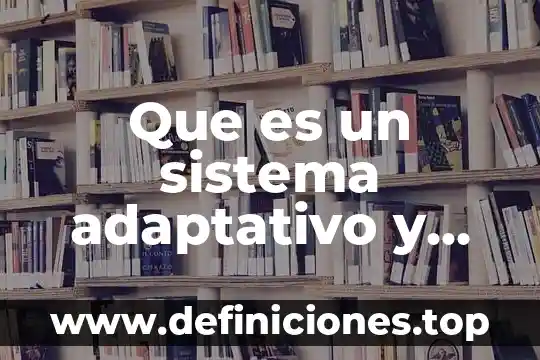 Qué es un lenguaje de programación y cuáles son 4 Que es un sistema adaptativo y cuales son