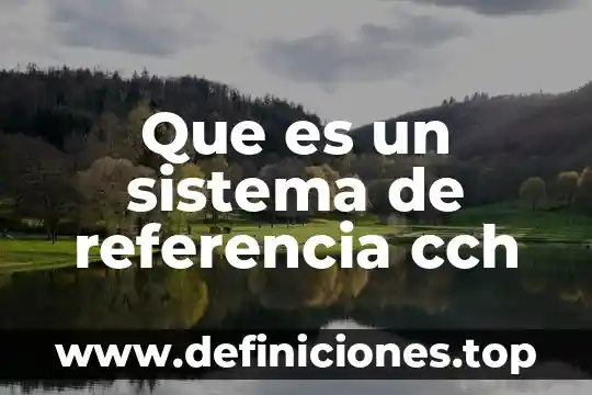 Que es un sistema de referencia cch