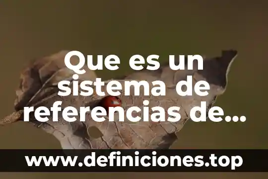 Que es espacio habitacional en diversas fuentes 5 Que es un sistema de referencias de fuentes de informacion