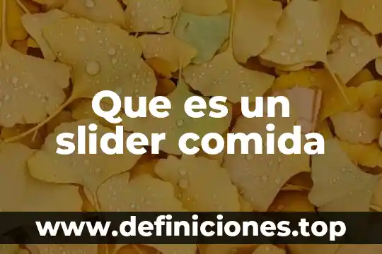Que es un poporo comida 8 Que es un slider comida