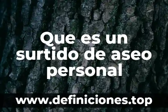 Que es el aseo personal resumen 5 Que es un surtido de aseo personal