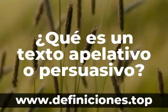 Qué es un texto literario o informativo 5 ¿Qué es un texto apelativo o persuasivo?