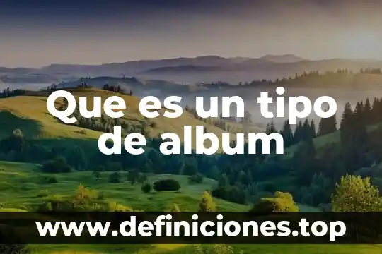 Que es un album y que tipo de albums ahi 4 Que es un tipo de album