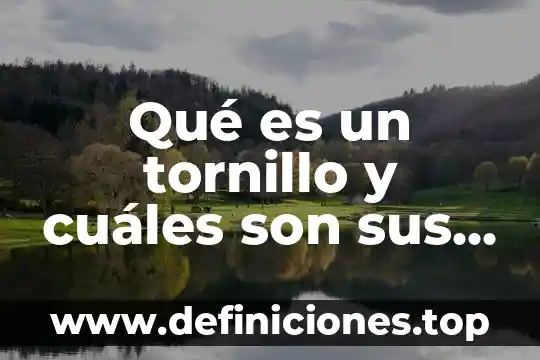 Qué es un tornillo y cuáles son sus partes