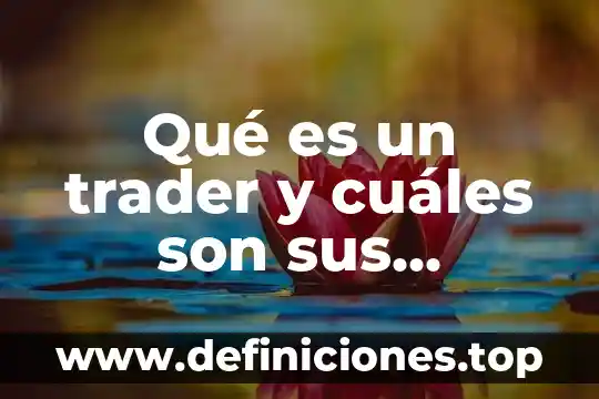 Qué es un trader y cuáles son sus objetivos