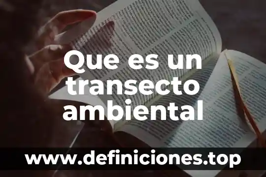 Que es polucion ambiental 8 Que es un transecto ambiental