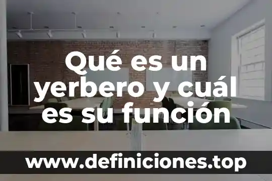 Qué es un yerbero y cuál es su función