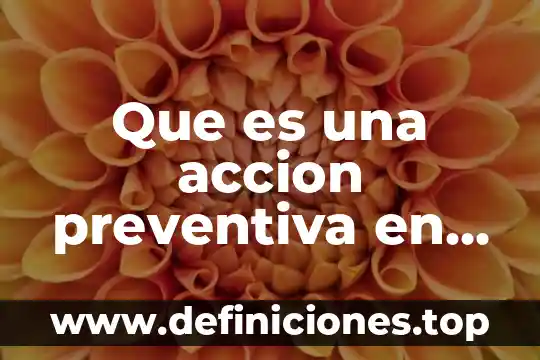 Que es regulación jurídica marco de accion preventiva y correcta 3 Que es una accion preventiva en iso ts 16949