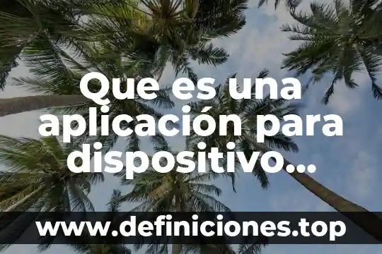 Que es la computadora movil 3 Que es una aplicación para dispositivo móvil
