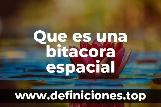 Que es una bitacora espacial