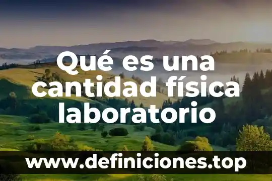 Que es cantidad electrica 7 Qué es una cantidad física laboratorio