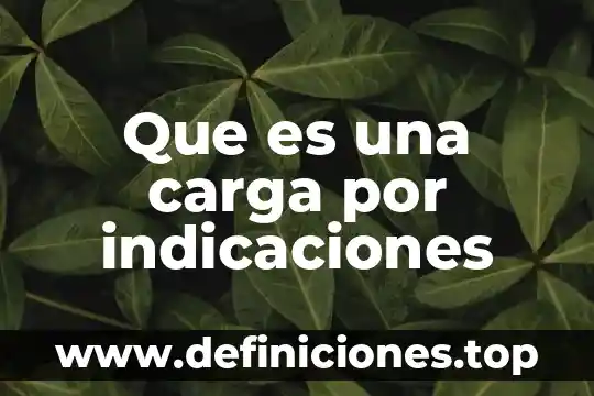 Que es una carga controladas 3 Que es una carga por indicaciones