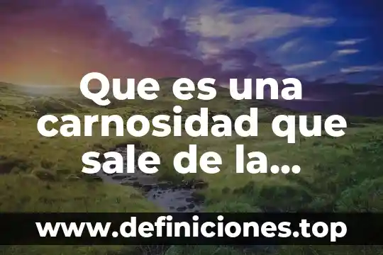 Que es una carnosidad que sale de la vagina