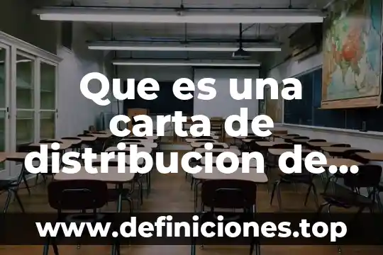 Que es una carta de distribucion de actividades