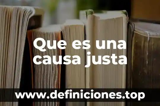 Que es una causa justa