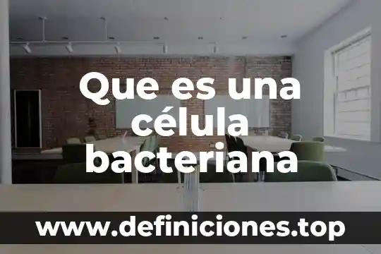 Que es una célula bacteriana