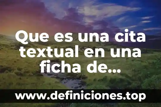 Qué es la ficha de inicio o menú de Word 3 Que es una cita textual en una ficha de trabajo