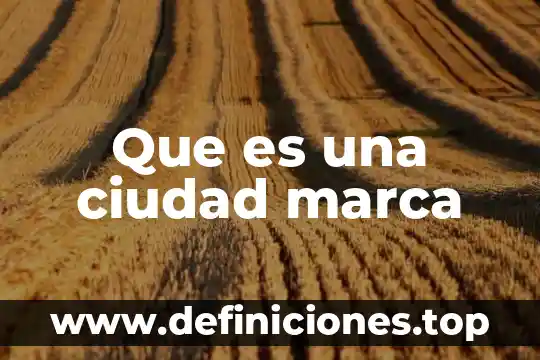 Que es una ciudad marca