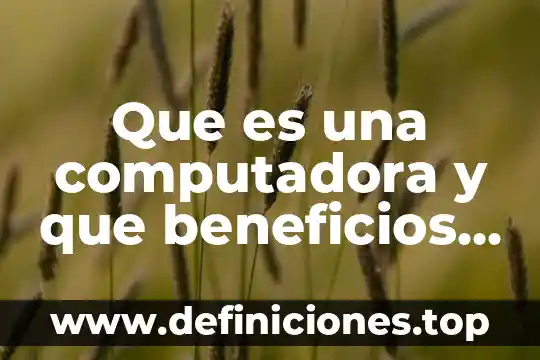 Que es agroecologia y cuales son sus beneficios 8 Que es una computadora y que beneficios tiene