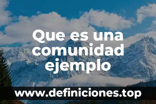 Que es un cadaver exquisito ejemplo 3 Que es una comunidad ejemplo