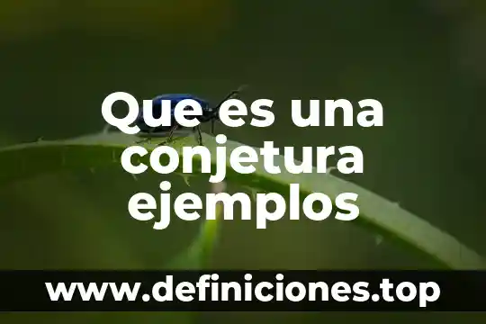 Que es una conjetura ejemplos