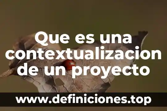Que es un proyecto oscuro 5 Que es una contextualizacion de un proyecto