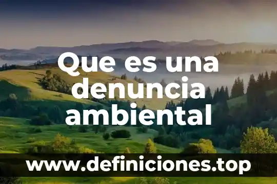 Que es programa ofimatico 7 Que es una denuncia ambiental