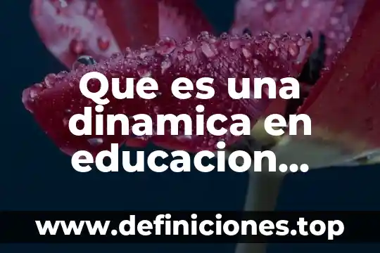 Que es una dinamica en educacion fisica