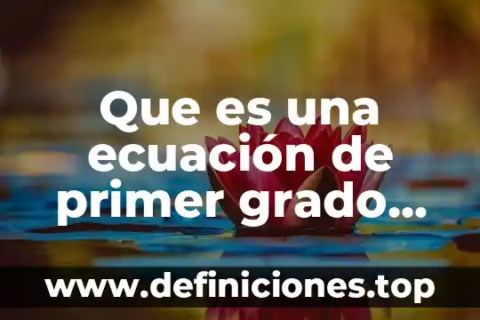 Que es la logica de primer orden en programacion logica 8 Que es una ecuación de primer grado valor de x