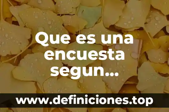 Que es una encuesta segun hernandez sampieri