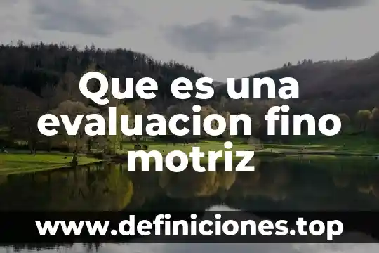 Qué es capacidad física motriz 5 Que es una evaluacion fino motriz