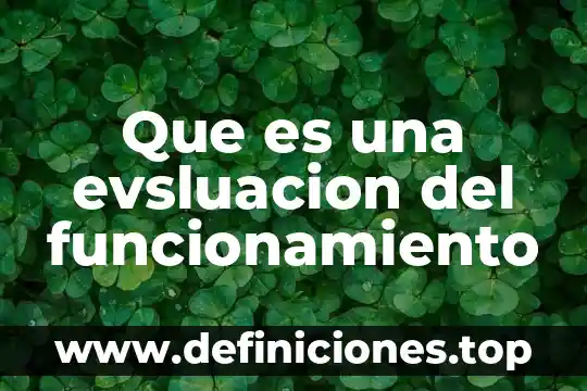 Que es el plc y funcionamiento 5 Que es una evsluacion del funcionamiento