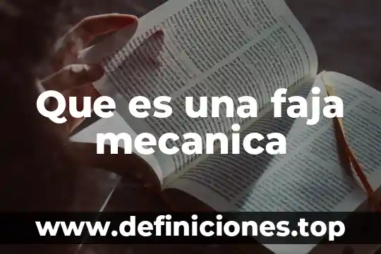 Que es inercia en mecanica 5 Que es una faja mecanica