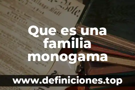 Que es una familia y un periodo quimico 3 Que es una familia monogama