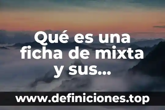 Qué es una ficha de mixta y sus características