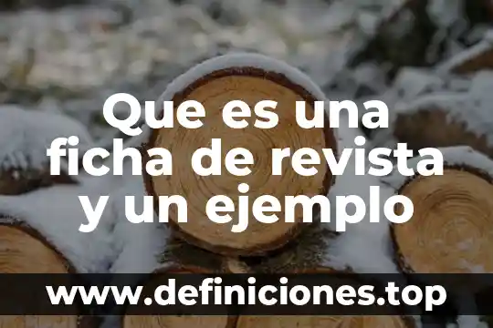 Que es un ejemplo de melodia 7 Que es una ficha de revista y un ejemplo