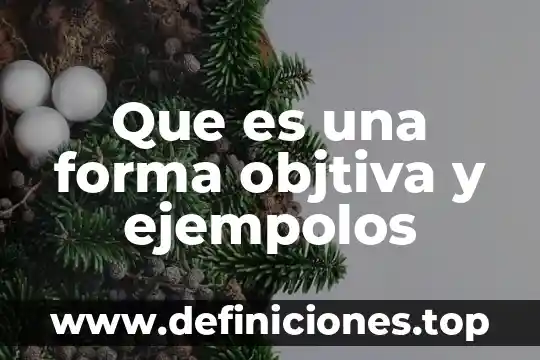 Que es la tmca y para que sirve 6 Que es una forma objtiva y ejempolos
