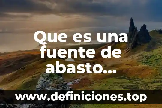 Que es la coalición internacional 3 Que es una fuente de abasto internacional