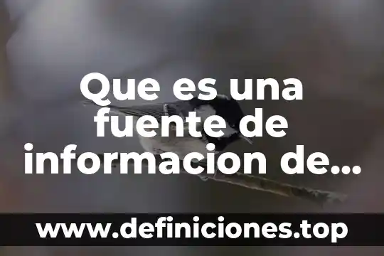 Que es documento fuente segun las niif 8 Que es una fuente de informacion de campo