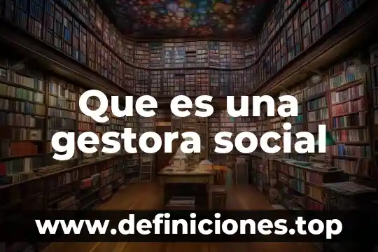 Que es una gestora social